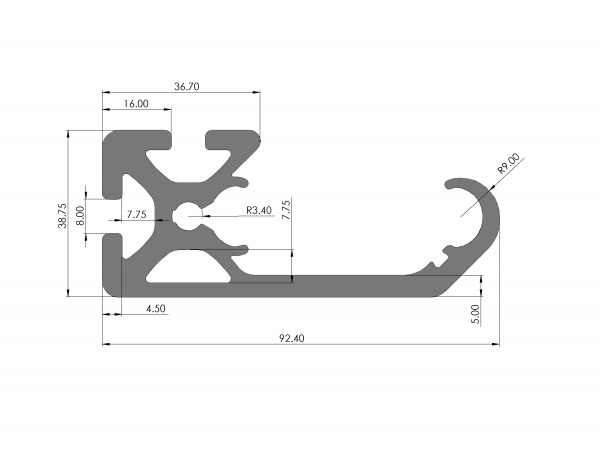 C-rail-rail profile